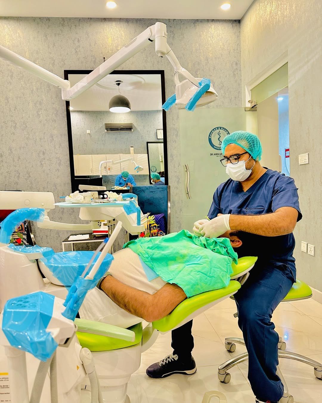 Chairside treatment in progress at Smile Care Lahore