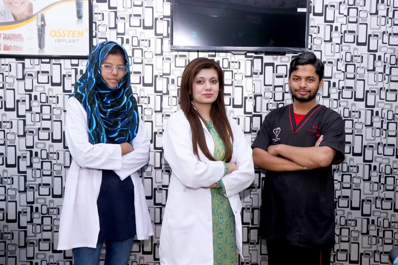 The Smile Care Dental Clinic team at the Johar Town clinic